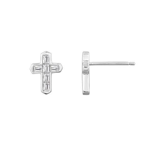 Christian Cross Stud  Earrings