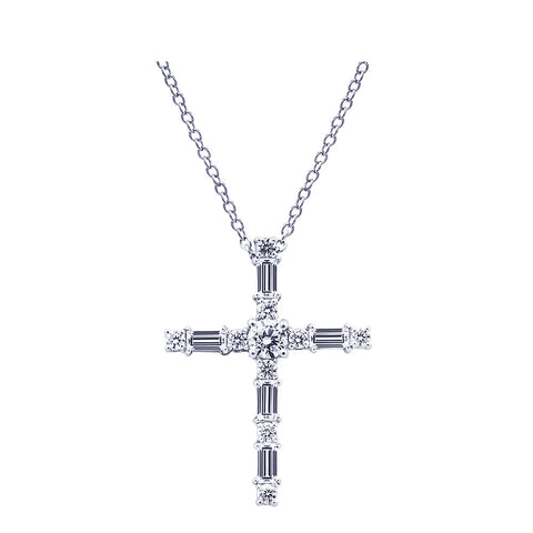 Cross CZ Pendant Necklace
