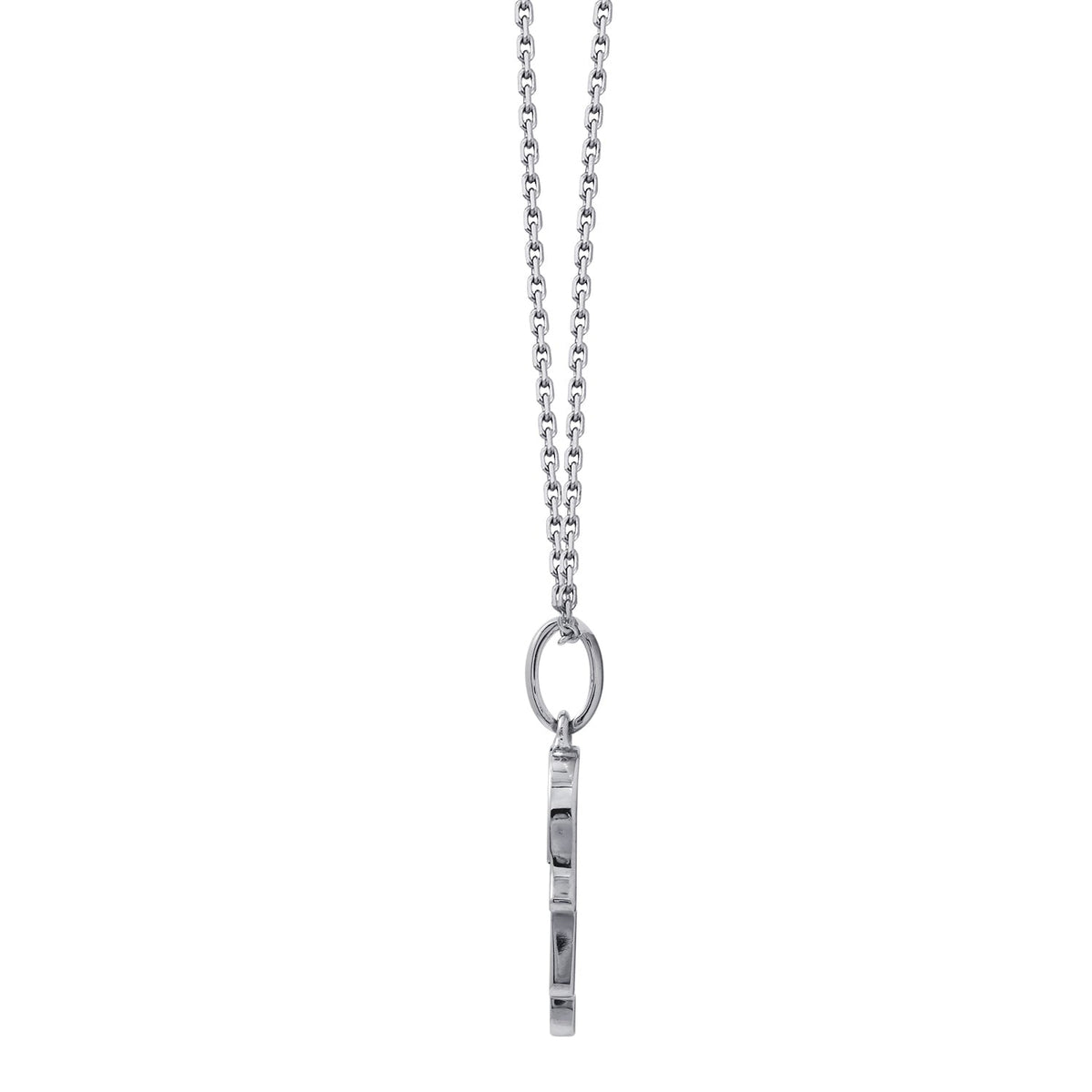 Black Spinel Hamsa Hand Charm Pendant Necklace