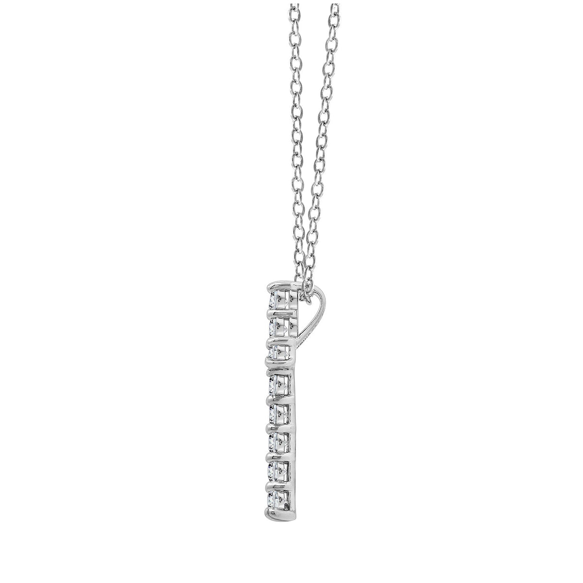 CZ Latin Cross Pendant Necklace