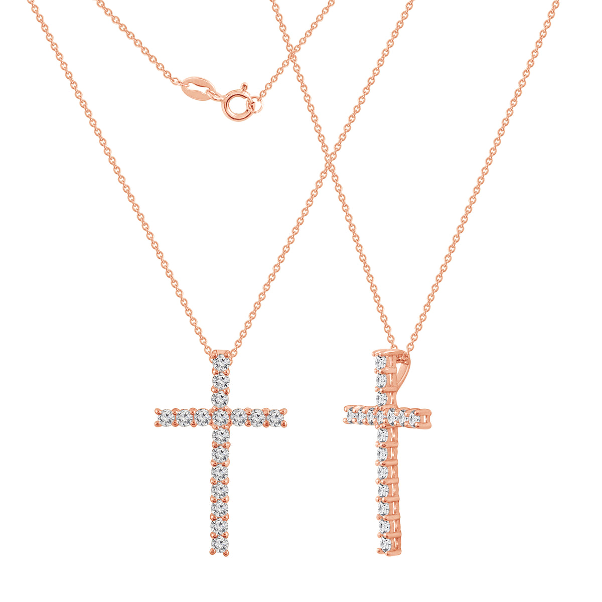 CZ Cross Pendant Necklace