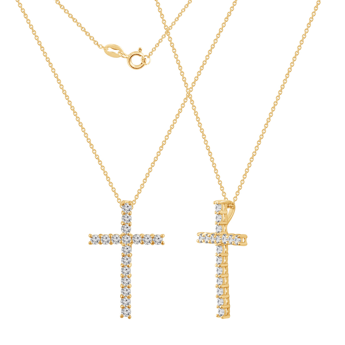 CZ Cross Pendant Necklace