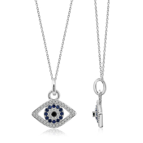 Evil Eye Charm Pendant Necklace MQ shape
