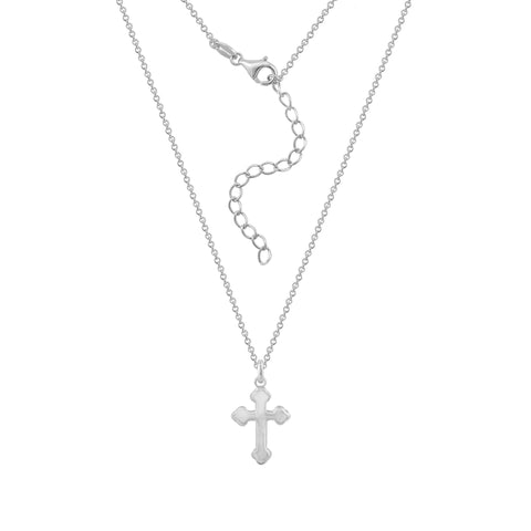 Bottony Cross Pendant Necklace