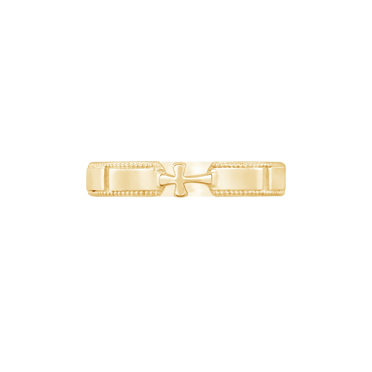 Christian Cross Beaded Edge Ring
