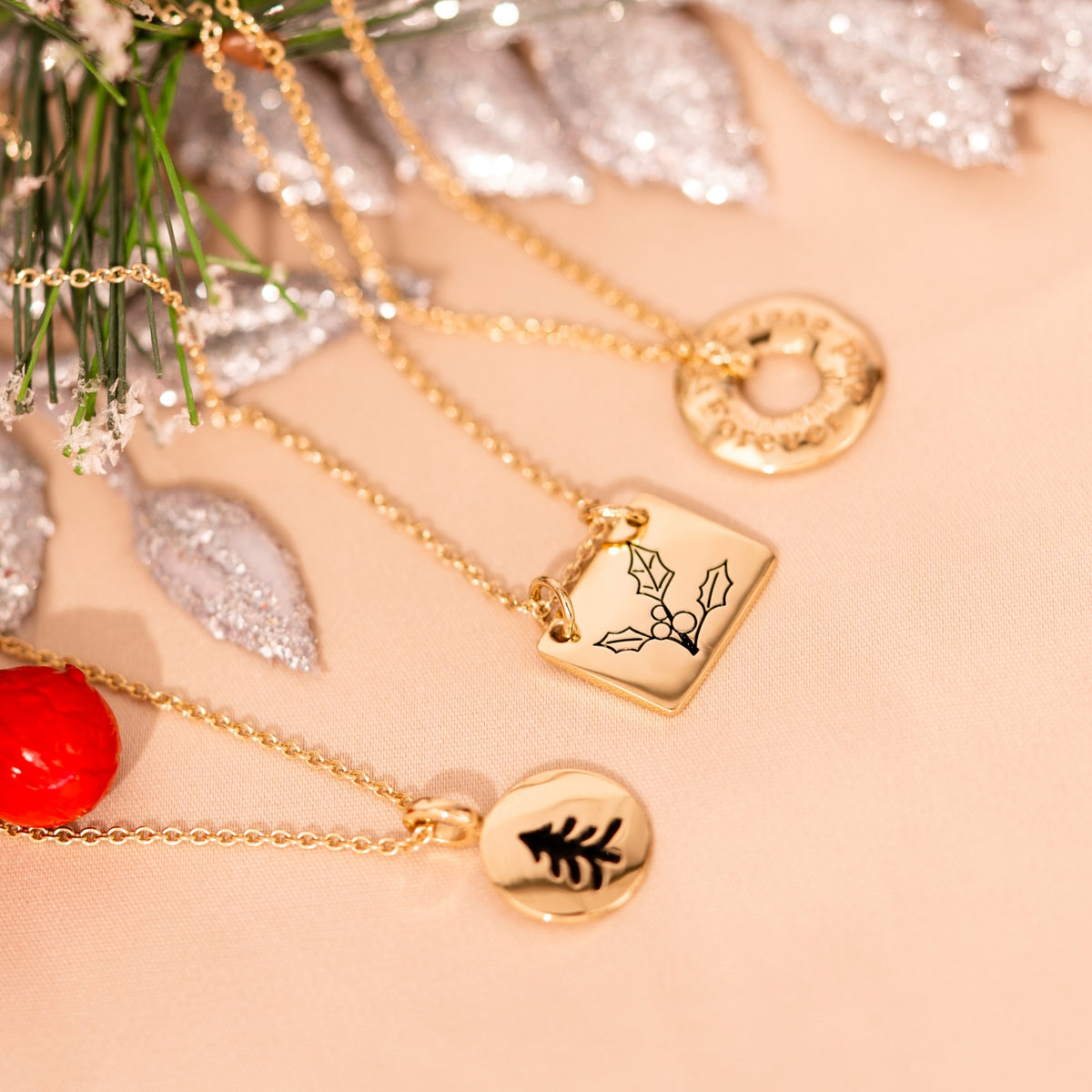 Double Heart Pendant Necklace