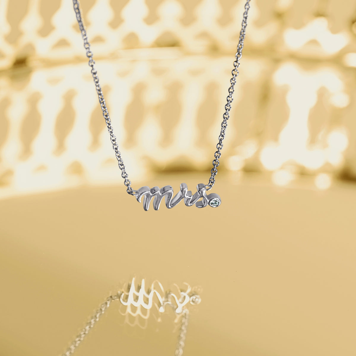 Mini "Mrs." Pendant Necklace