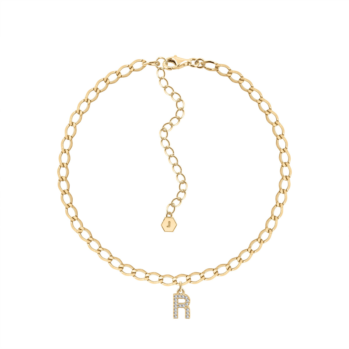 Initial Curb Link Anklet