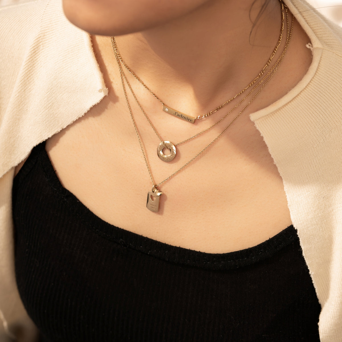 Personalized Name in Circle Pendant Necklace