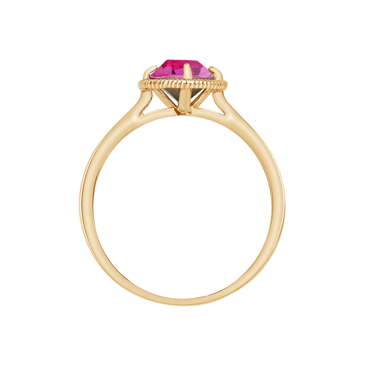 10K Gold Birthstone Solitaire Ring