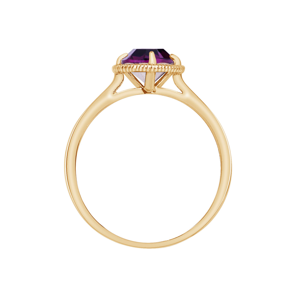 10K Gold Birthstone Solitaire Ring