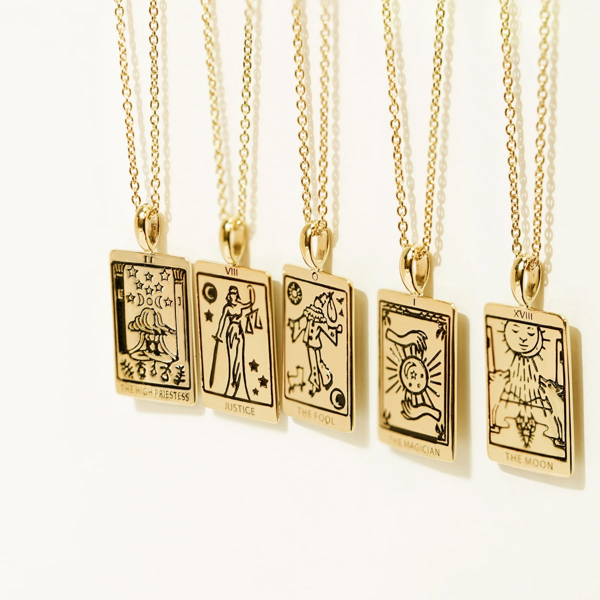 Tarot Card Justice Pendant Necklace