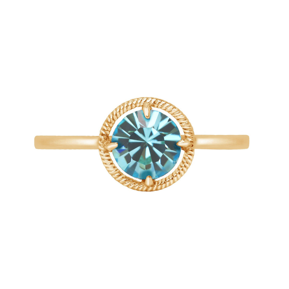 10K Gold Birthstone Solitaire Ring