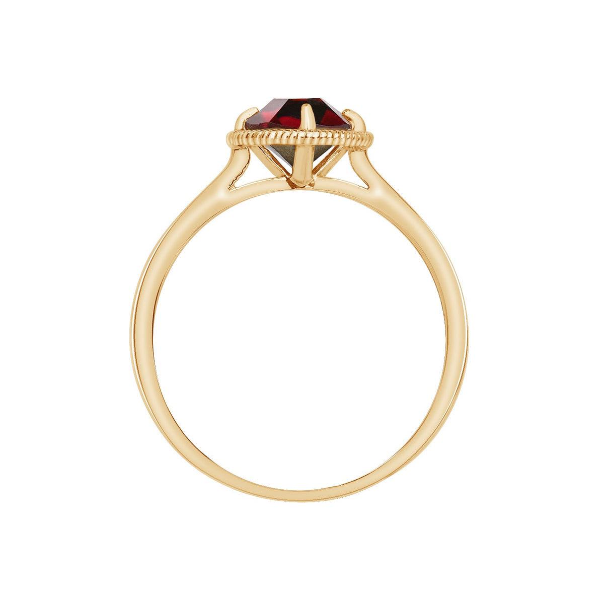 10K Gold Birthstone Solitaire Ring