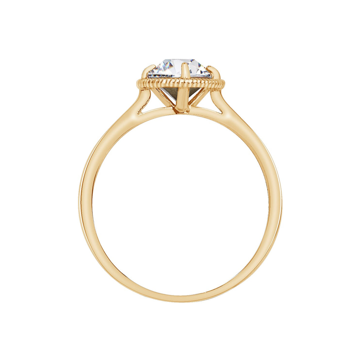 10K Gold Birthstone Solitaire Ring