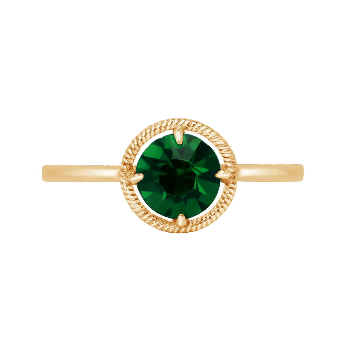 10K Gold Birthstone Solitaire Ring