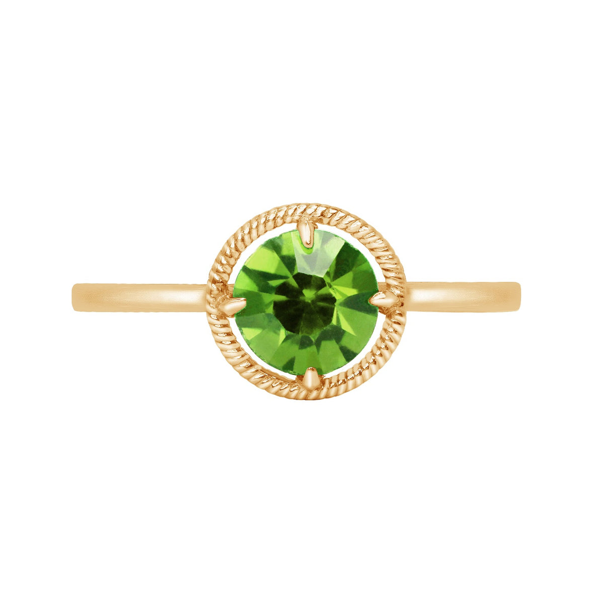 10K Gold Birthstone Solitaire Ring