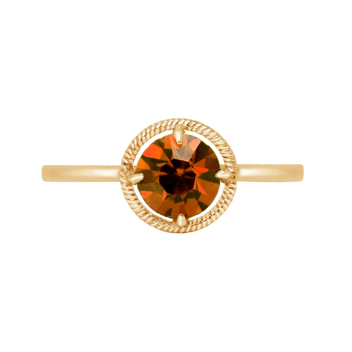 10K Gold Birthstone Solitaire Ring