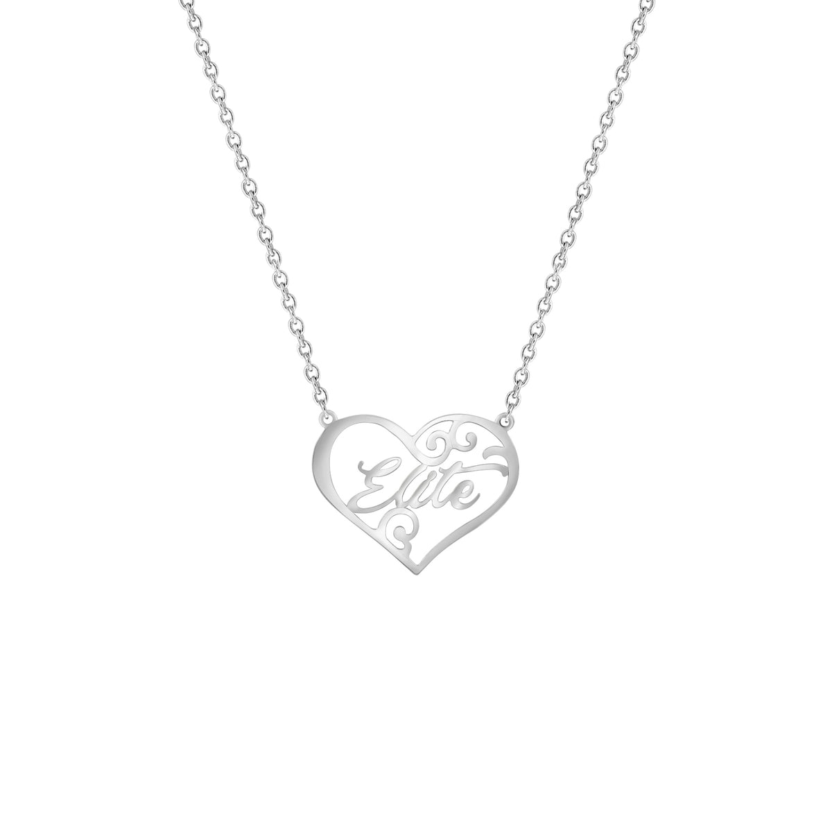 Personalized Name In Heart Pendant Necklace