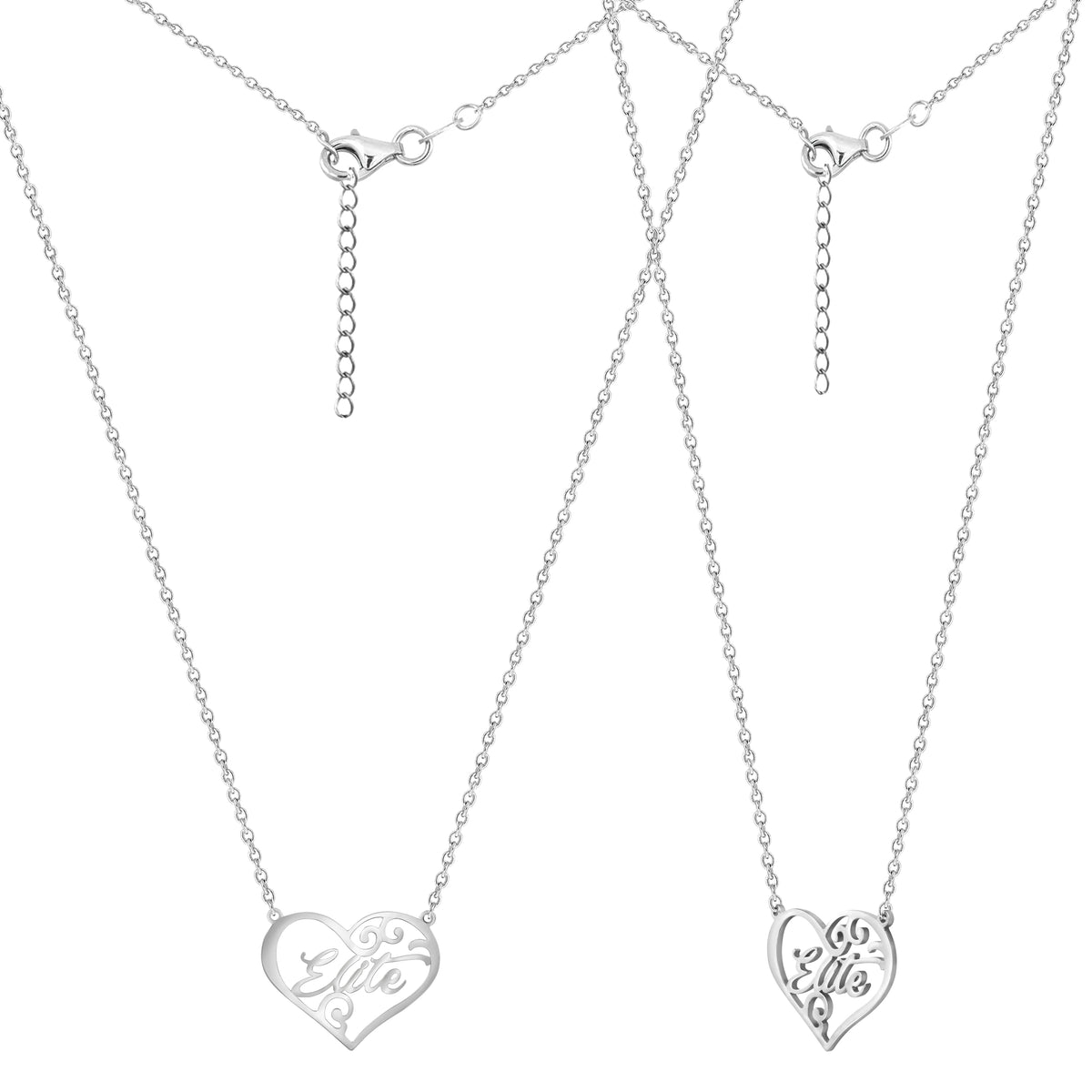 Personalized Name In Heart Pendant Necklace
