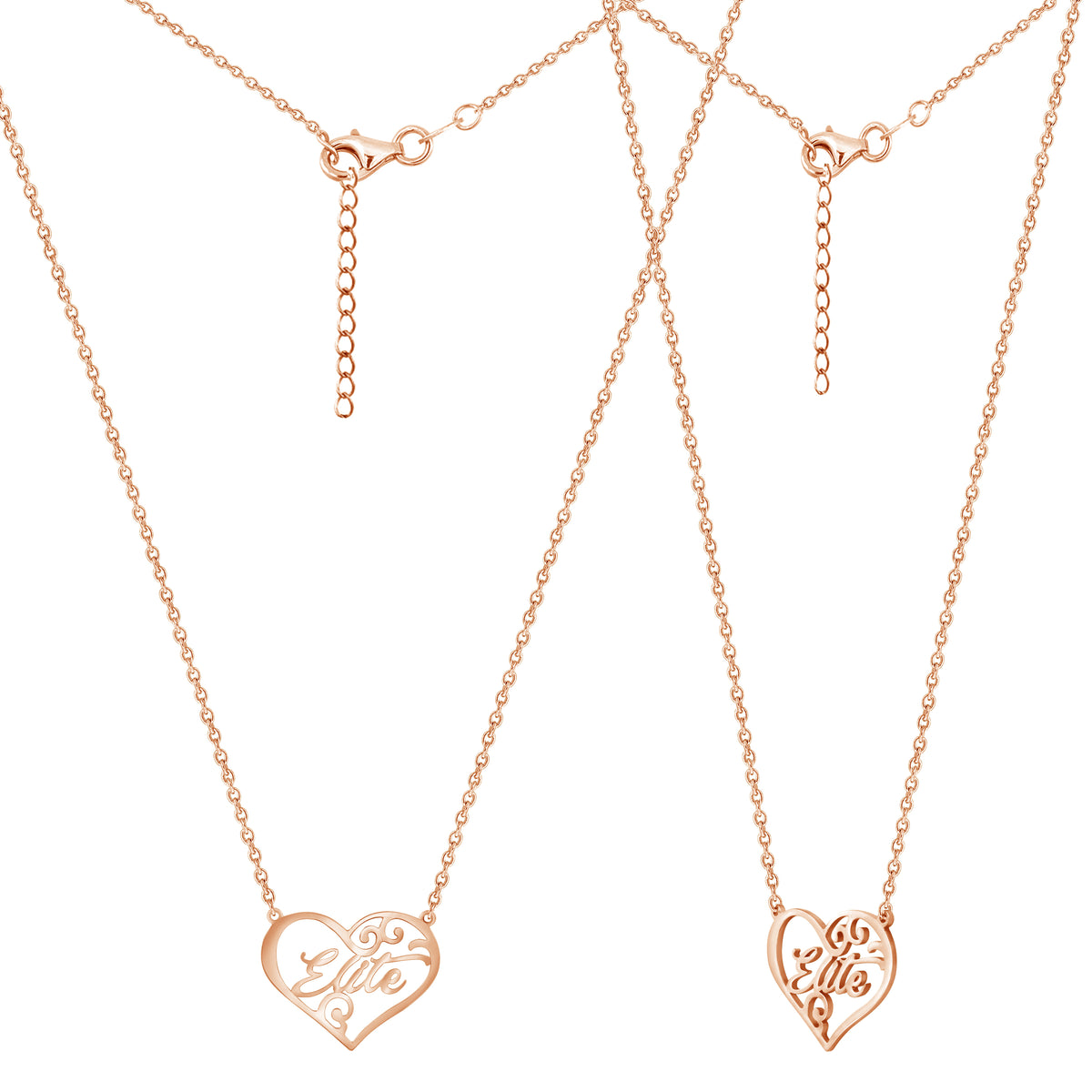 Personalized Name In Heart Pendant Necklace
