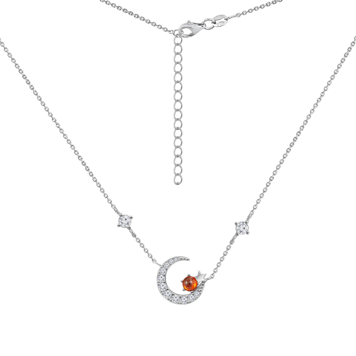 Silver Planet Mars Necklace