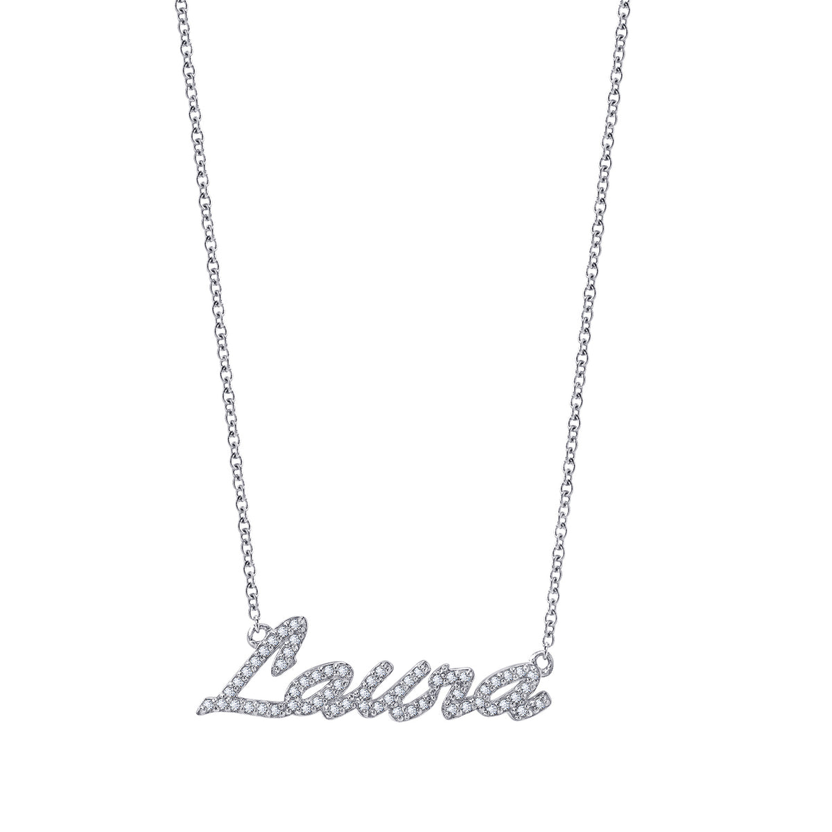 Pave Name Necklace