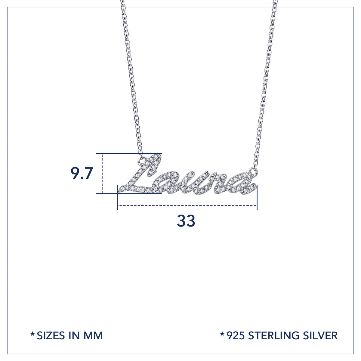 Pave Name Necklace
