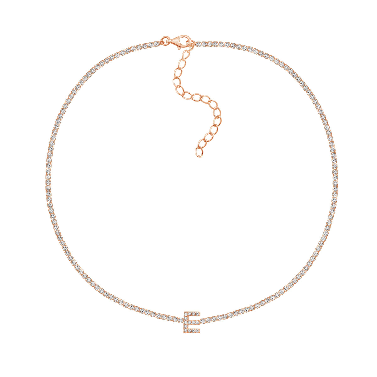 Letter Tennis Necklace