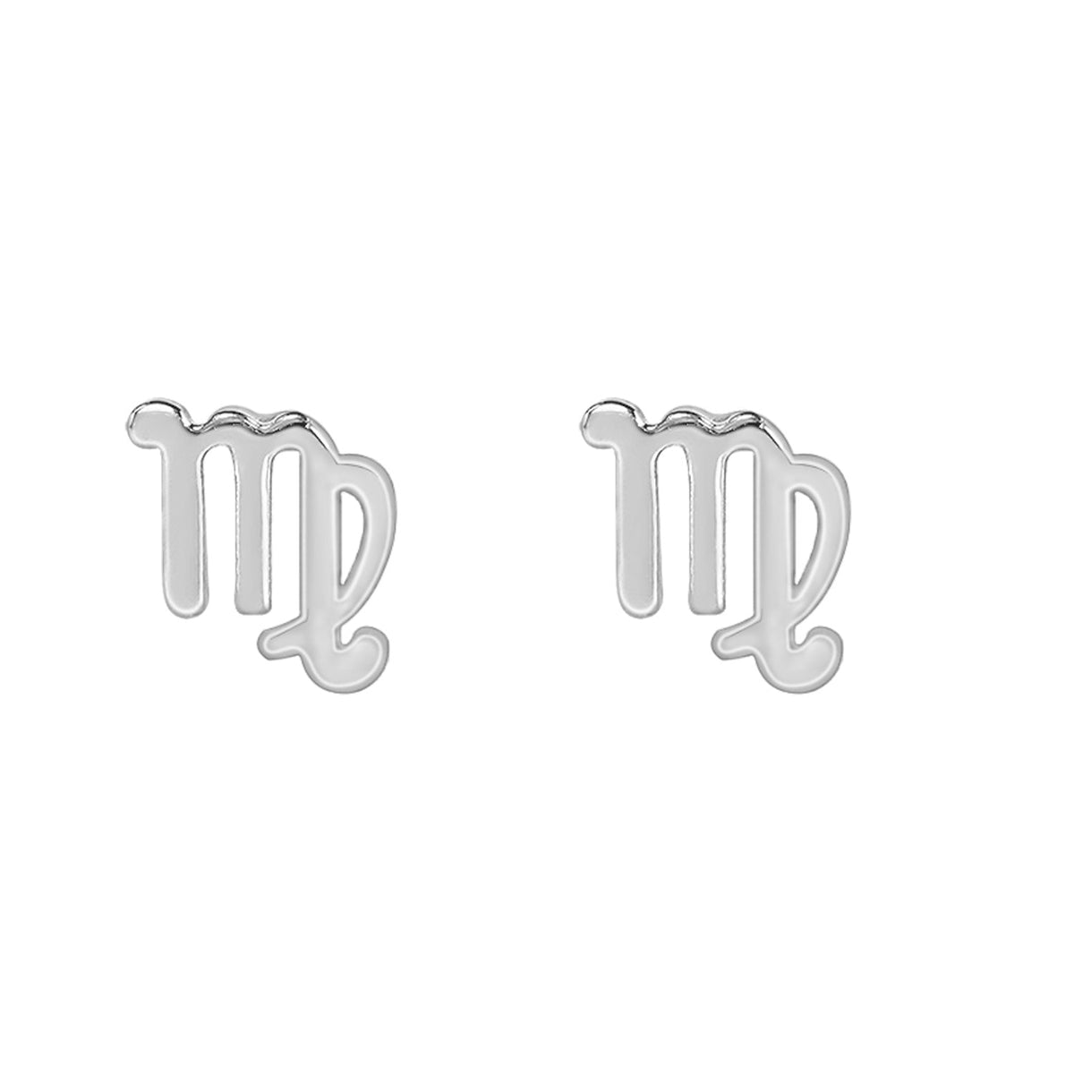 Silver Zodiac Sign Virgo Earrings