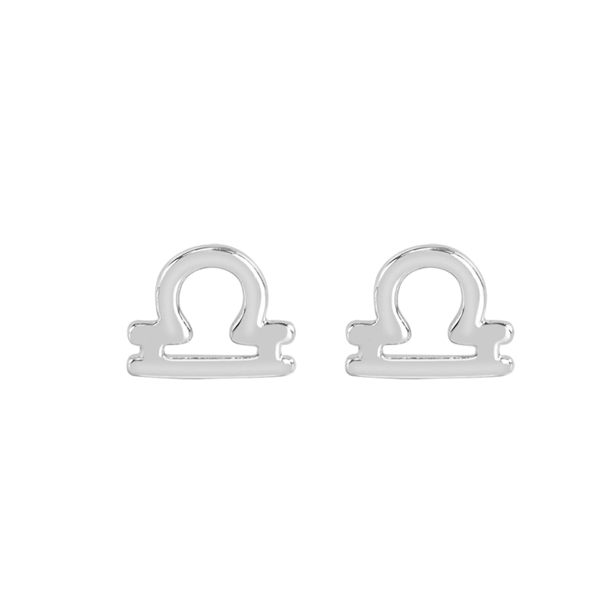 Silver Zodiac Sign Libra Earrings