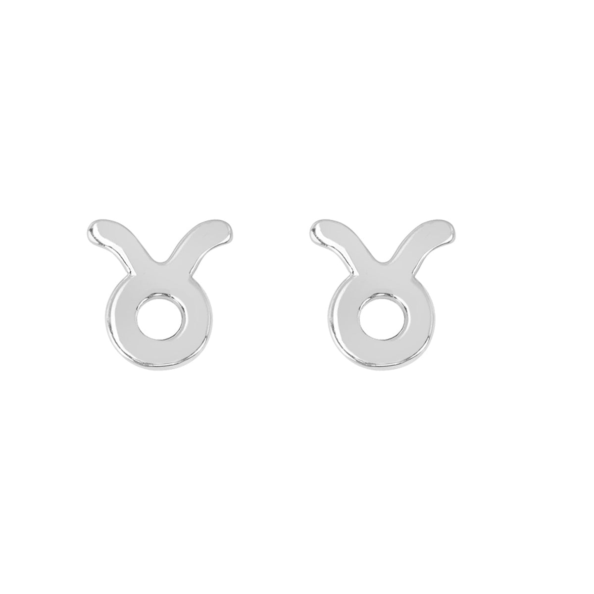 Silver Zodiac Sign Taurus Earrings
