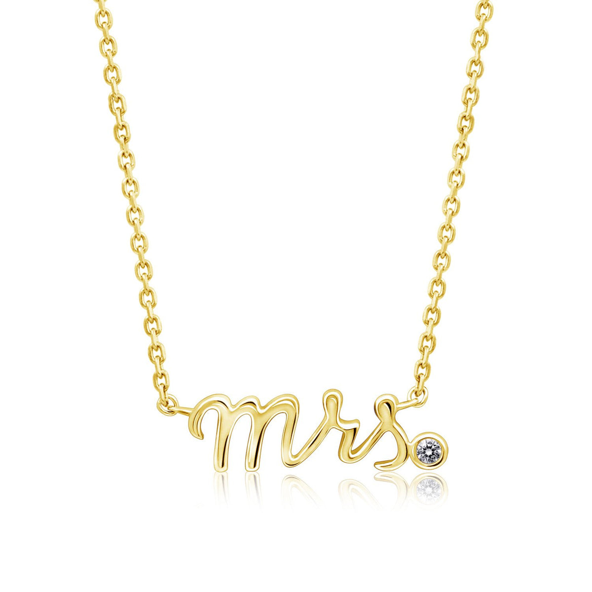 "Mrs." Nameplate Necklace