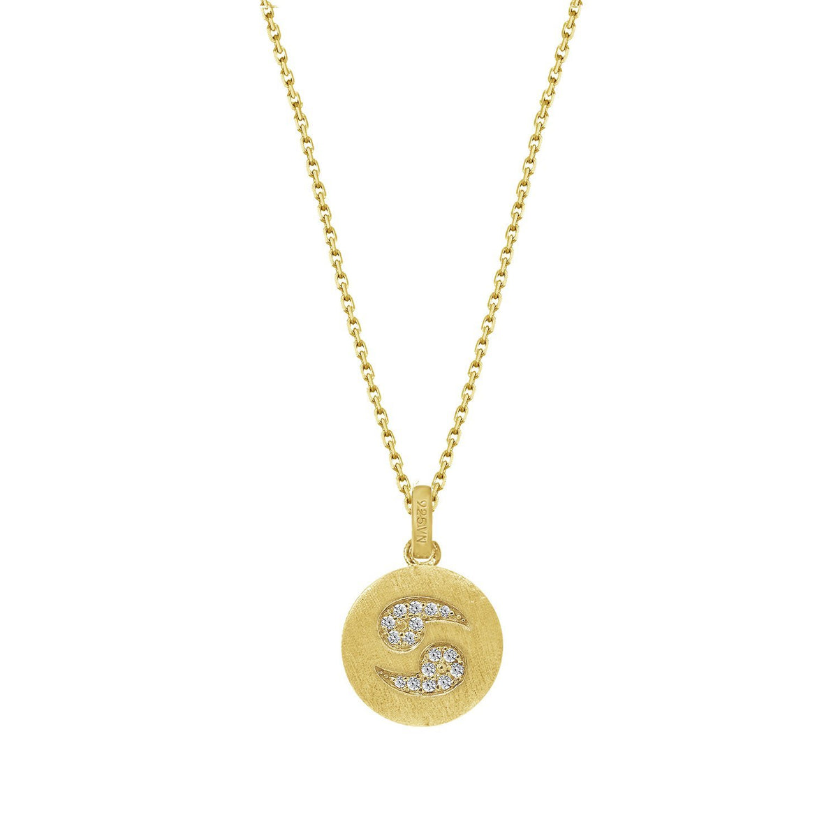 Zodiac Satin Disc Necklace