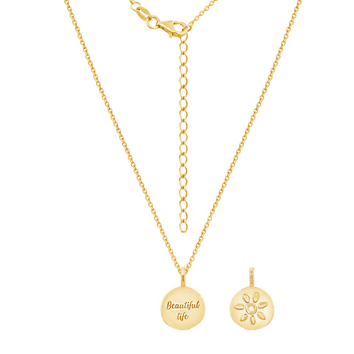 Personalized Name in Round Pendant Necklace
