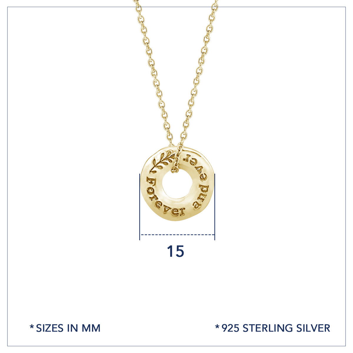 Personalized Name in Circle Pendant Necklace