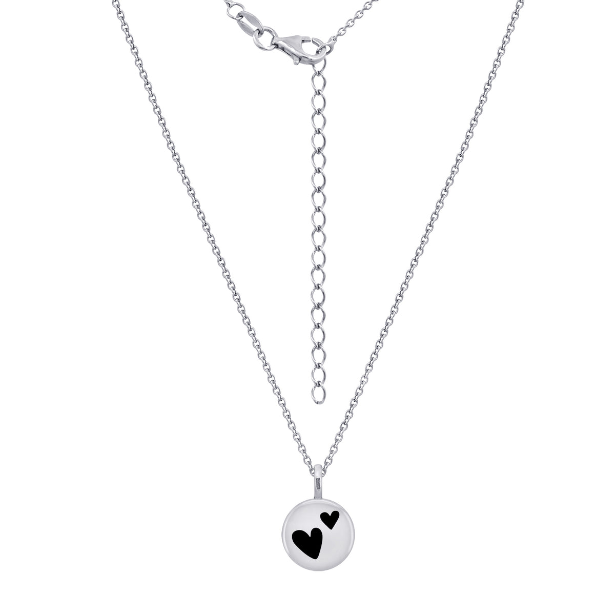 Double Heart Pendant Necklace