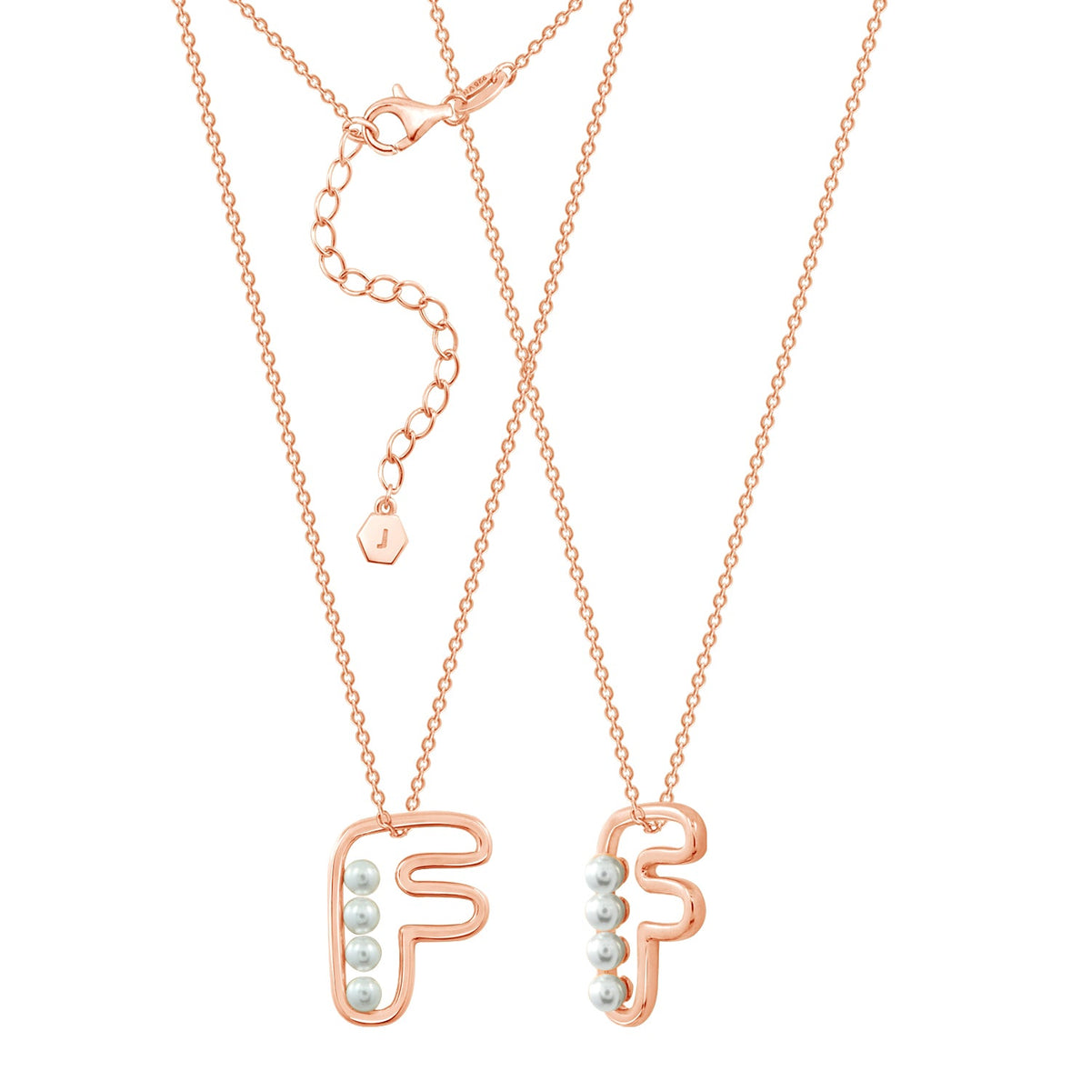 Chubby Pearl Initial Pendant Necklace