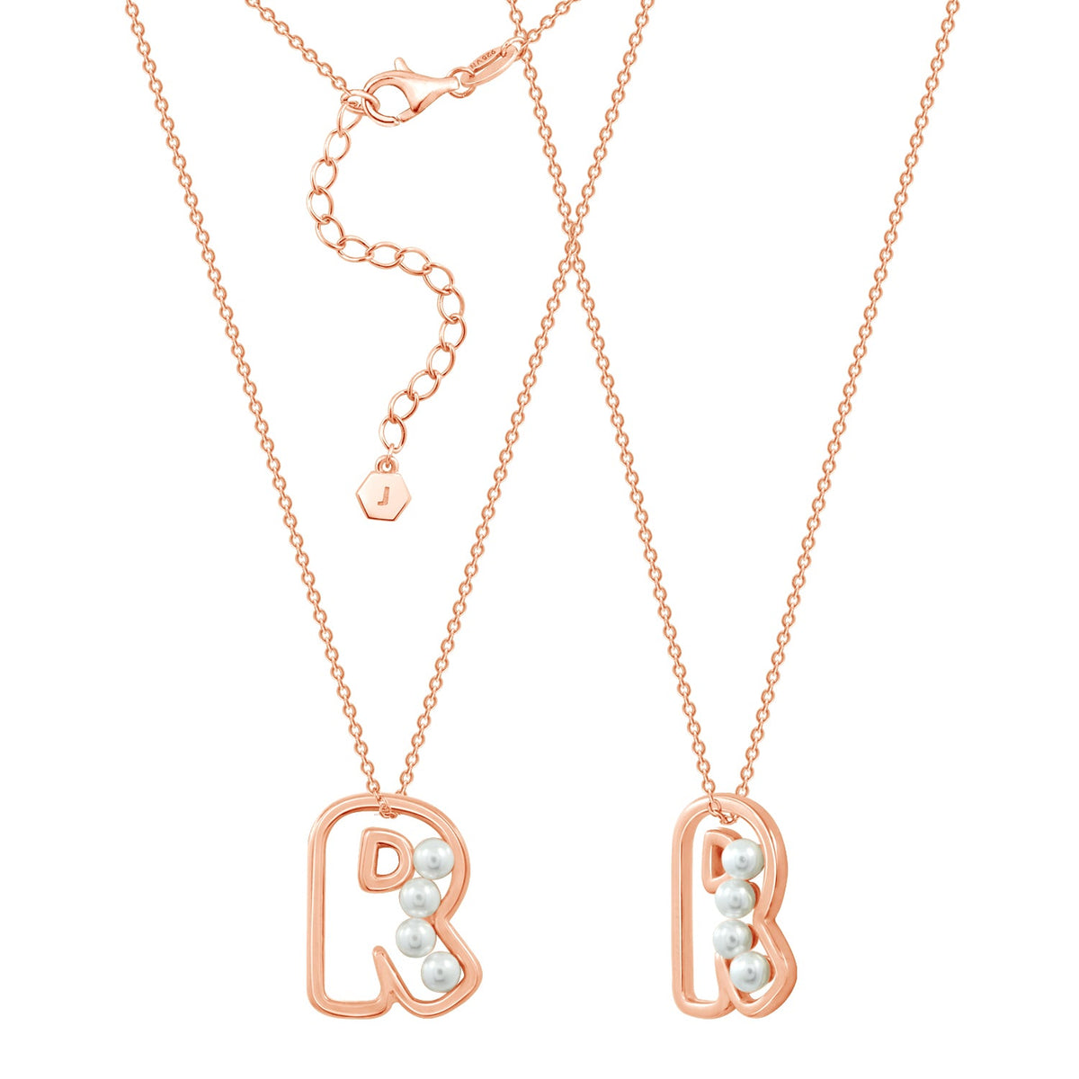 Chubby Pearl Initial Pendant Necklace