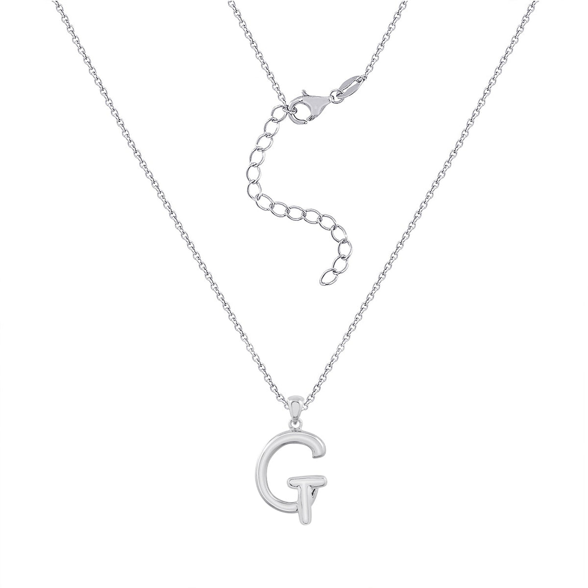 Curly Molten Initial Pendant Necklace