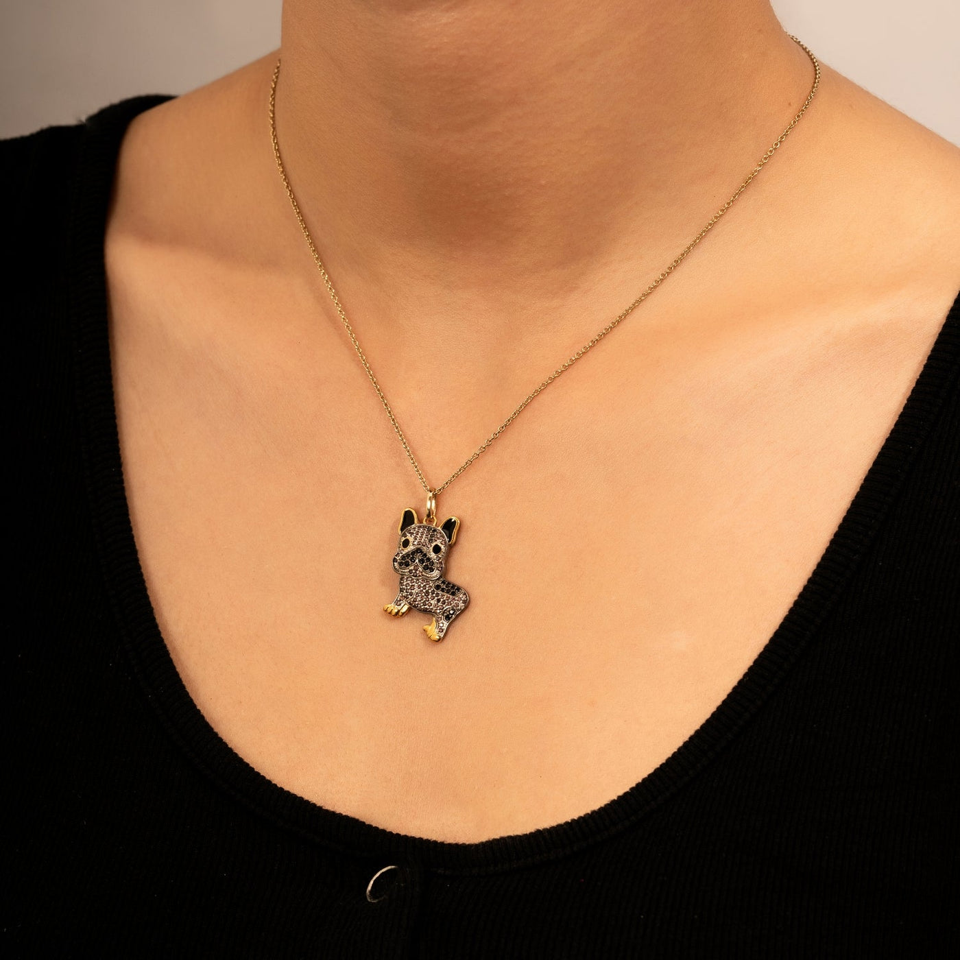 Allergy free - mini french bulldog necklace - Shop misswudesign Necklaces -  Pinkoi