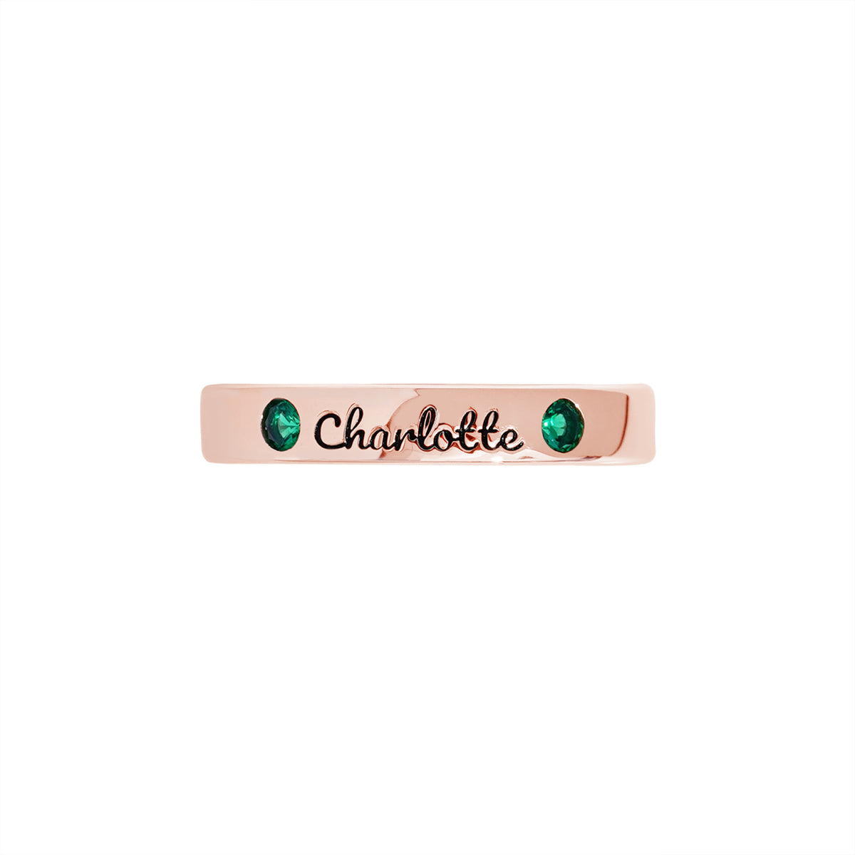 Personalized Name Ring with Birthstones