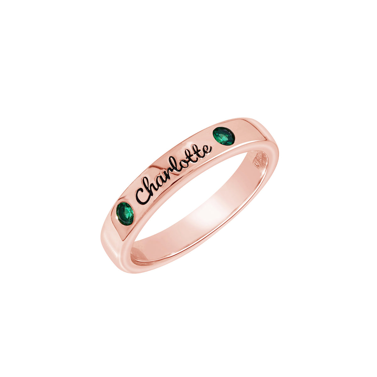 Personalized Name Ring with Birthstones